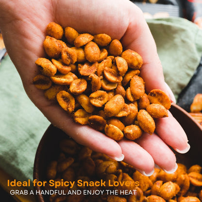 Poppamies Hot Habanero Chili nuts - Spicy Peanuts are Great choice for snacking - Gluten-Free Lactose-free Vegan - Hot Spiciness - 150g