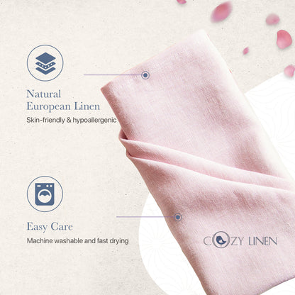 Pink Natural Linen Cloth Napkins Set of 6, 47x47cm Cloth Napkins Bulk, Wedding Napkins,Handmade Table Linens, Housewarming Gift