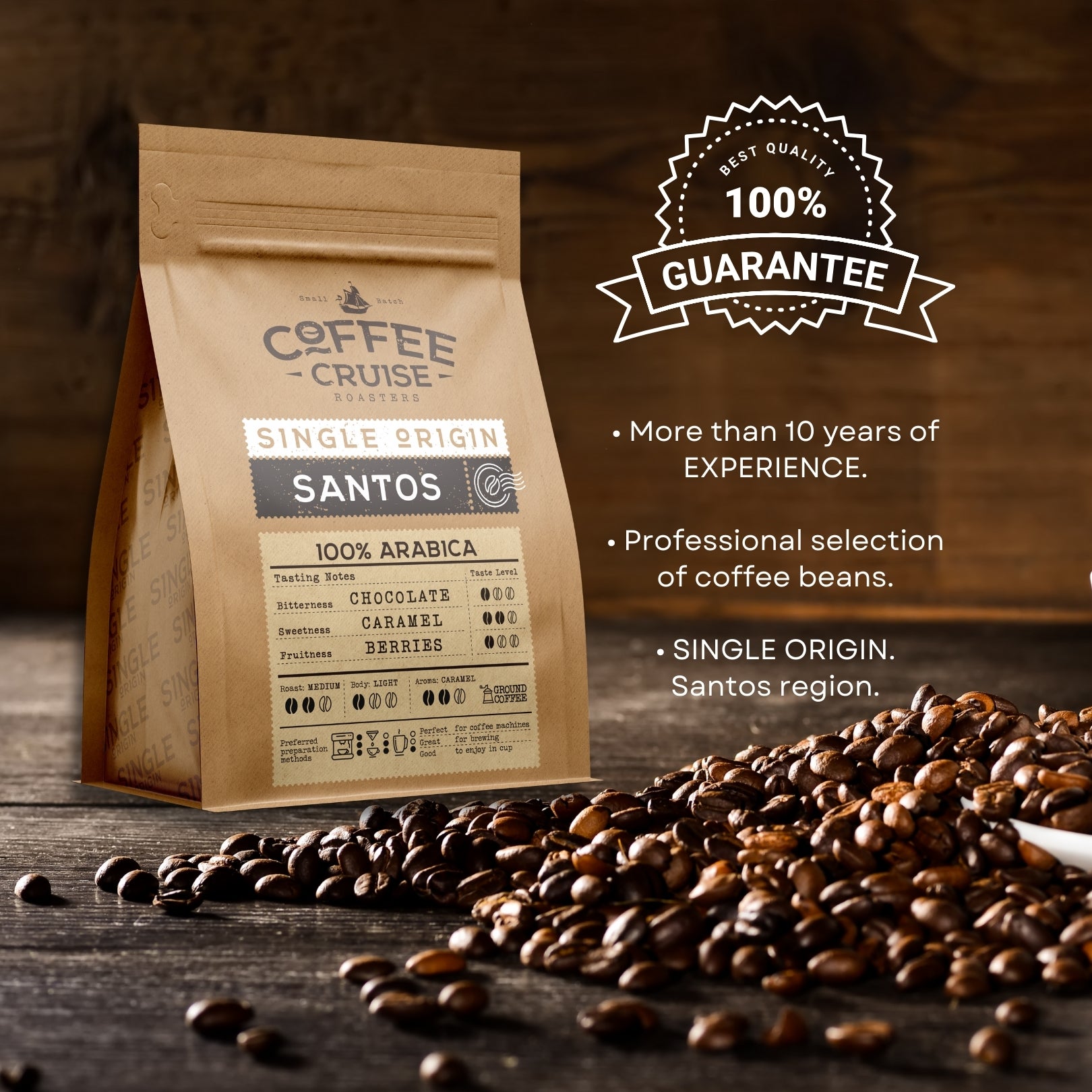  Santos Coffee cruise, lukata ground coffee uk, 100 Arabica