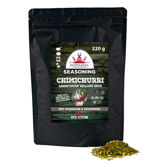 Chimichurri Spice Mix -  Dry Marinade Ingredients for Sauce & BBQ Grill  Authentic Argentinian Seasoning Perfect for Beef Chicken Pork - Pack 220g