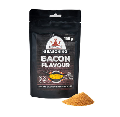 Bacon Flavour Vegan Spice Mix - 100% Natural BBQ Seasoning - Perfect for Meat Potatoes Vegetables or as a Popcorn Seasoning - Large Pack 150g